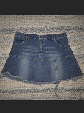 Nevada Denim Mini Skirt - Blue
